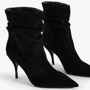 Express Suede Slouch Thin Heeled Boots